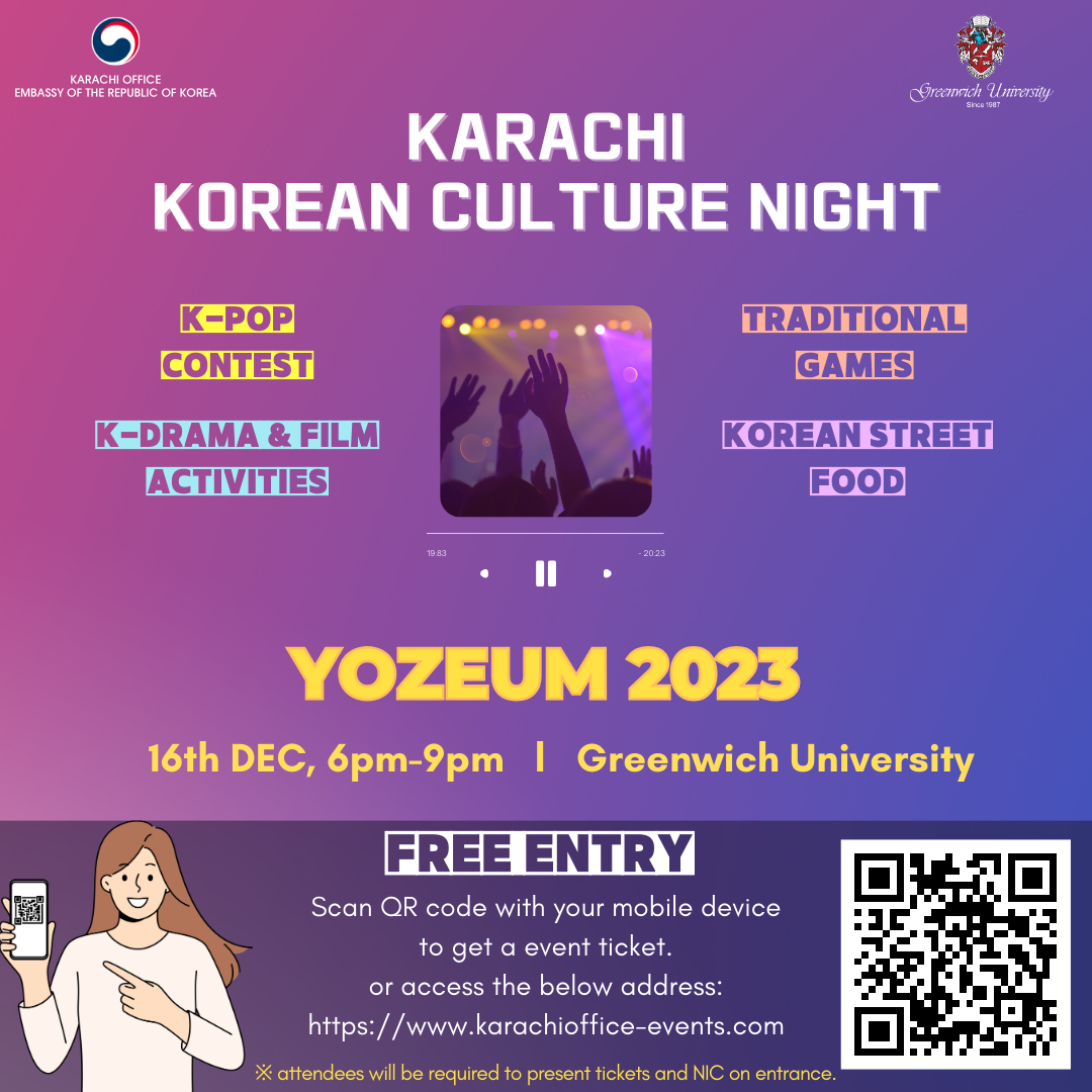[Event Announcement] YOZEUM 2023 Karachi Korean Culture Night (16th